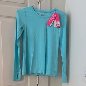 Lilly Pulitzer Kids Aqua Long Sleeve Tee